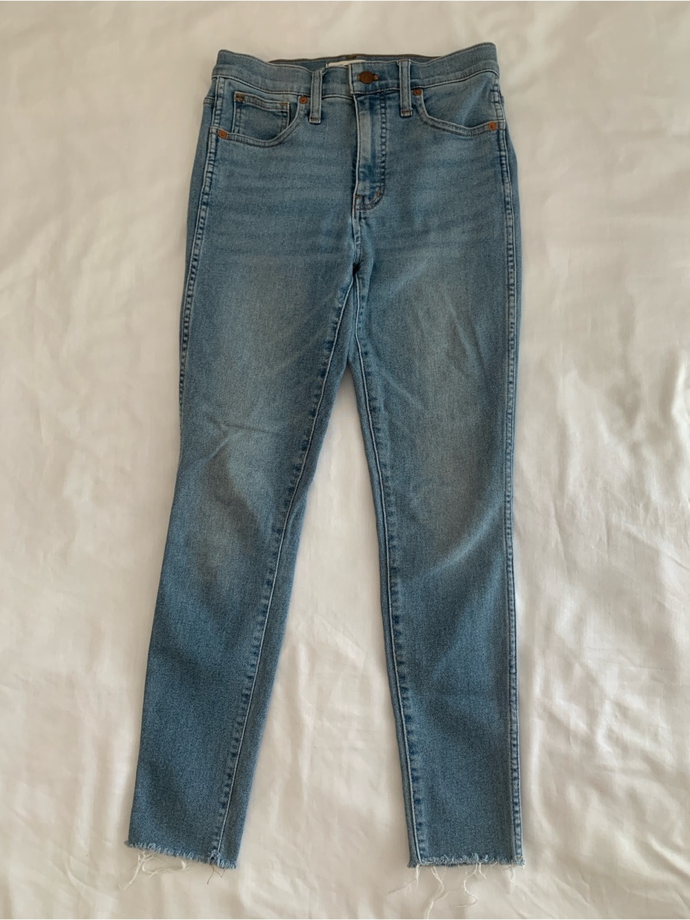 EUC Madewell 10" High-Rise Skinny Jeans Ainsworth Raw Hem NC315 Size 26